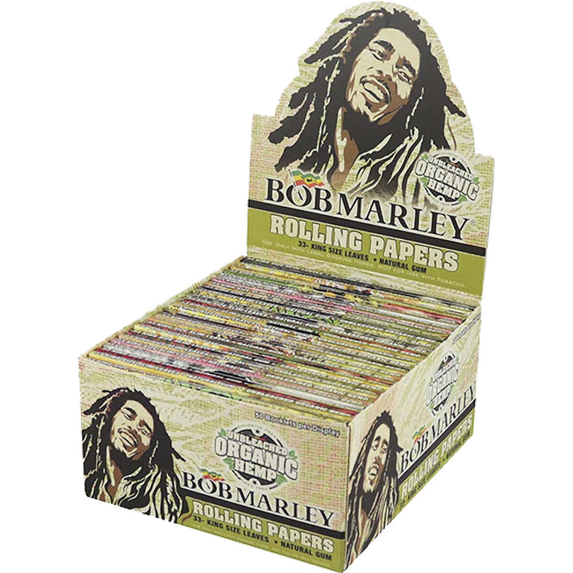 Bob Marley - Organic Unbleached King Size - Rolling Papers (50 x 33 Papers) - MK Distro