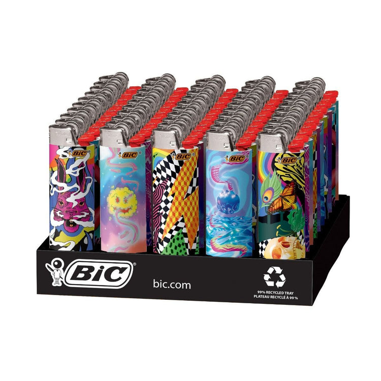 BiC Maxi - Special Edition Prismatic Series - Pocket Lighters (50-Count Tray) - MK Distro