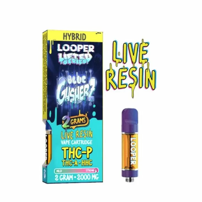 LOOPER - Lifted Live Resin (THC-A+THC-P+HHC) - Hemp Cartridges (2g x 5) - MK Distro