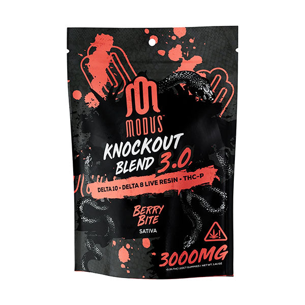 Modus - Knockout Blend 3.0 (D10 + D8 Live Resin + THC-P) - Delta Gummies (3000mg x 5) - MK Distro