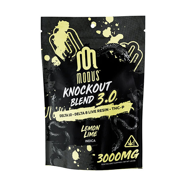 Modus - Knockout Blend 3.0 (D10 + D8 Live Resin + THC-P) - Delta Gummies (3000mg x 5) - MK Distro