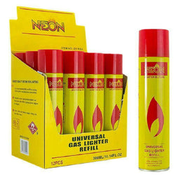 NEON - Universal Gas Lighter Refill (12 x 300mL) - MK Distro