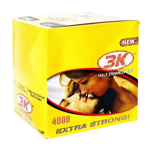 3K Male Enhancement Extra Strong 4800 - (Box of 24) - MK Distro
