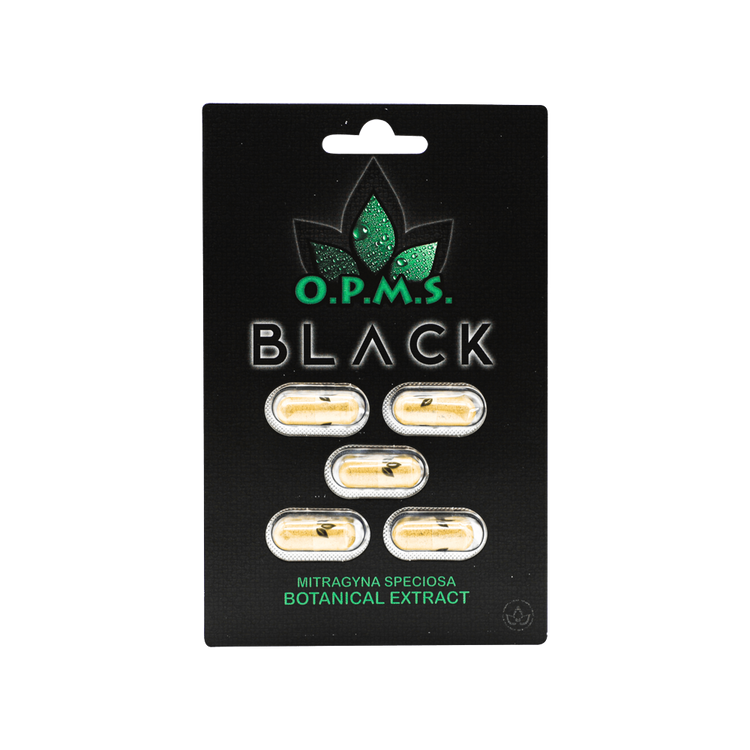 OPMS Black Capsules - Kratom Capsules - MK Distro