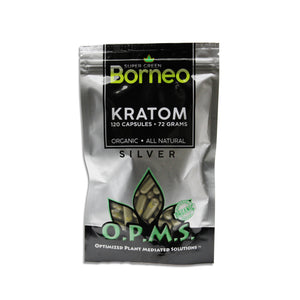 OPMS Silver - Kratom Capsules Bag (120ct / 72g) - MK Distro