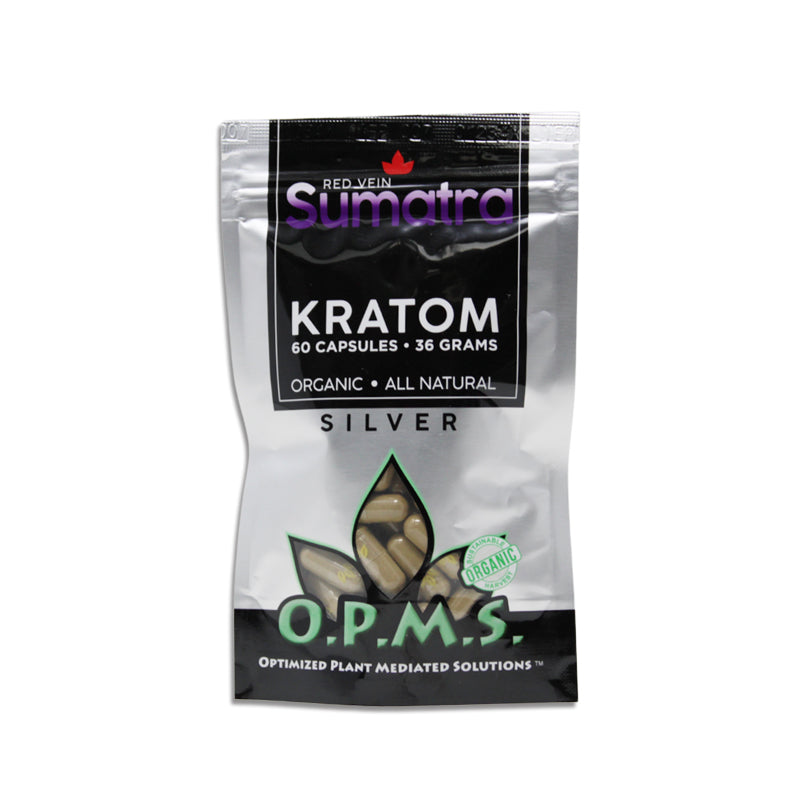 OPMS Silver - Kratom Capsules Bag (60ct / 36g) - MK Distro