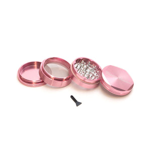 Blazy Susan 2.5" 4 Piece Aluminium Grinder - Soft Pink - MK Distro