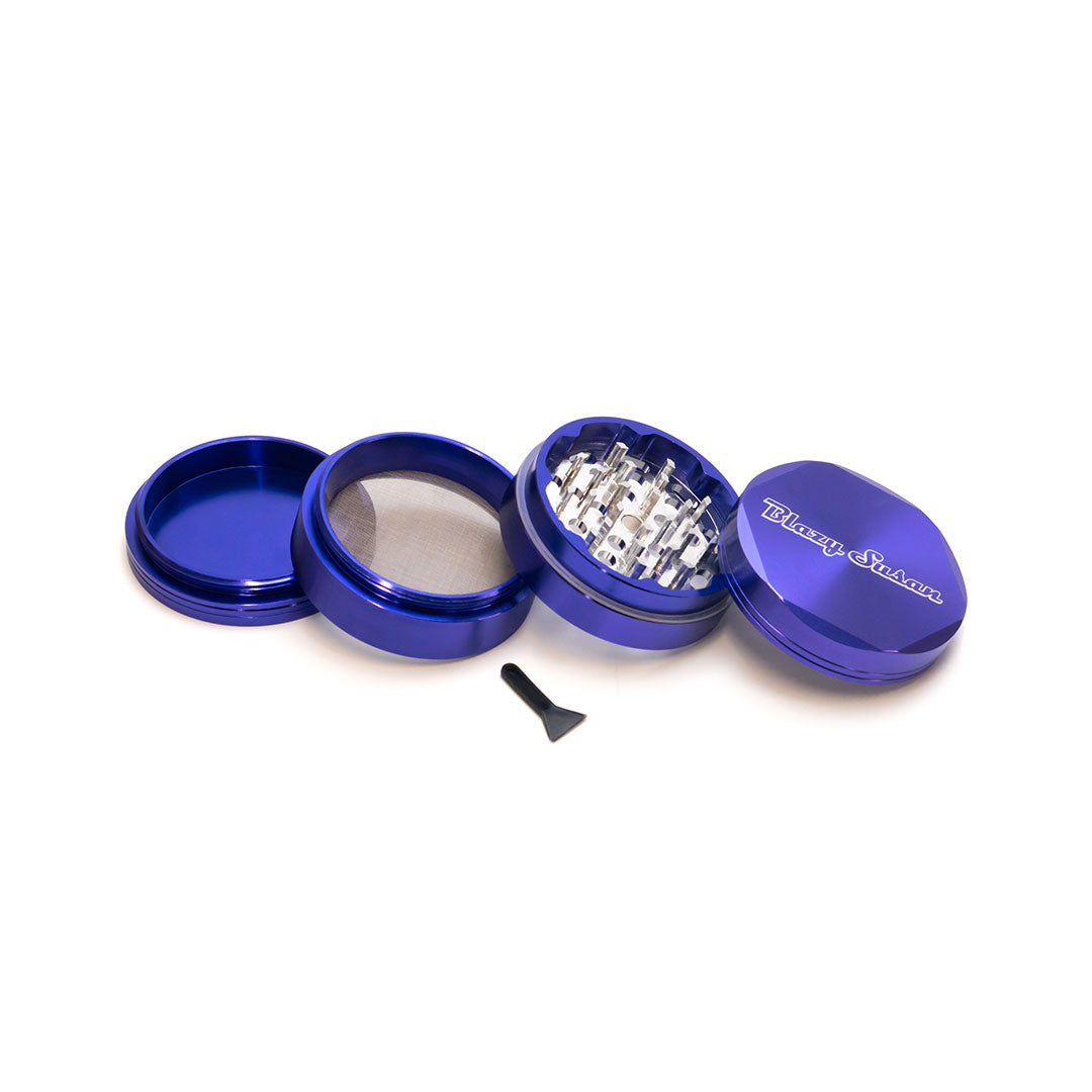 Blazy Susan 2.5" 4 Piece Aluminium Grinder - Purple - MK Distro