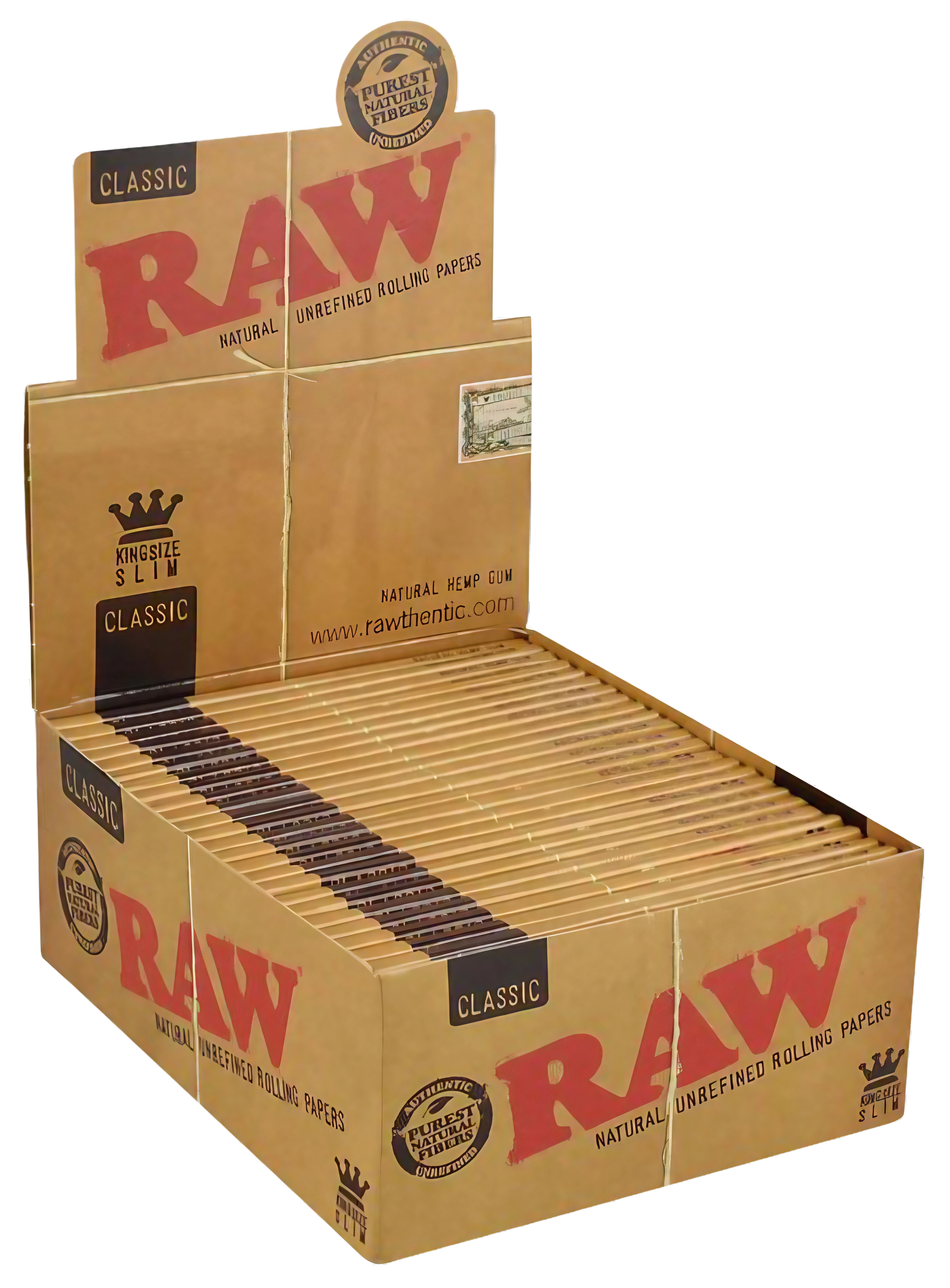 RAW - Classic King Size Slim - Rolling Papers (50 x 32 Papers) - MK Distro