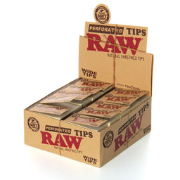 RAW - Wide Perforated Tips - Filters, Tips & Tubes (50packs x 50tips) - MK Distro