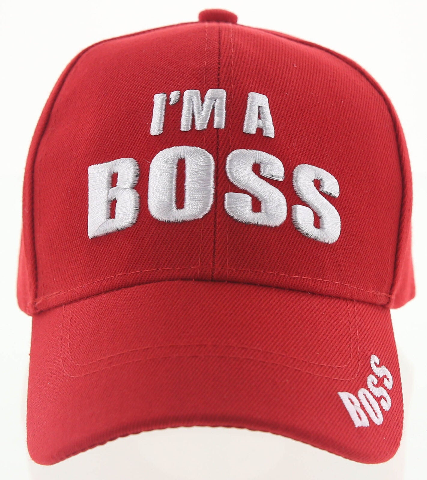 Adjustable Baseball Hat - I'M A BOSS (Red) - MK Distro