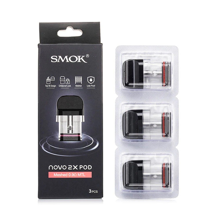 Smok - Novo 2X Meshed 0.9Ω MTL - Pods (Box of 3) - MK Distro