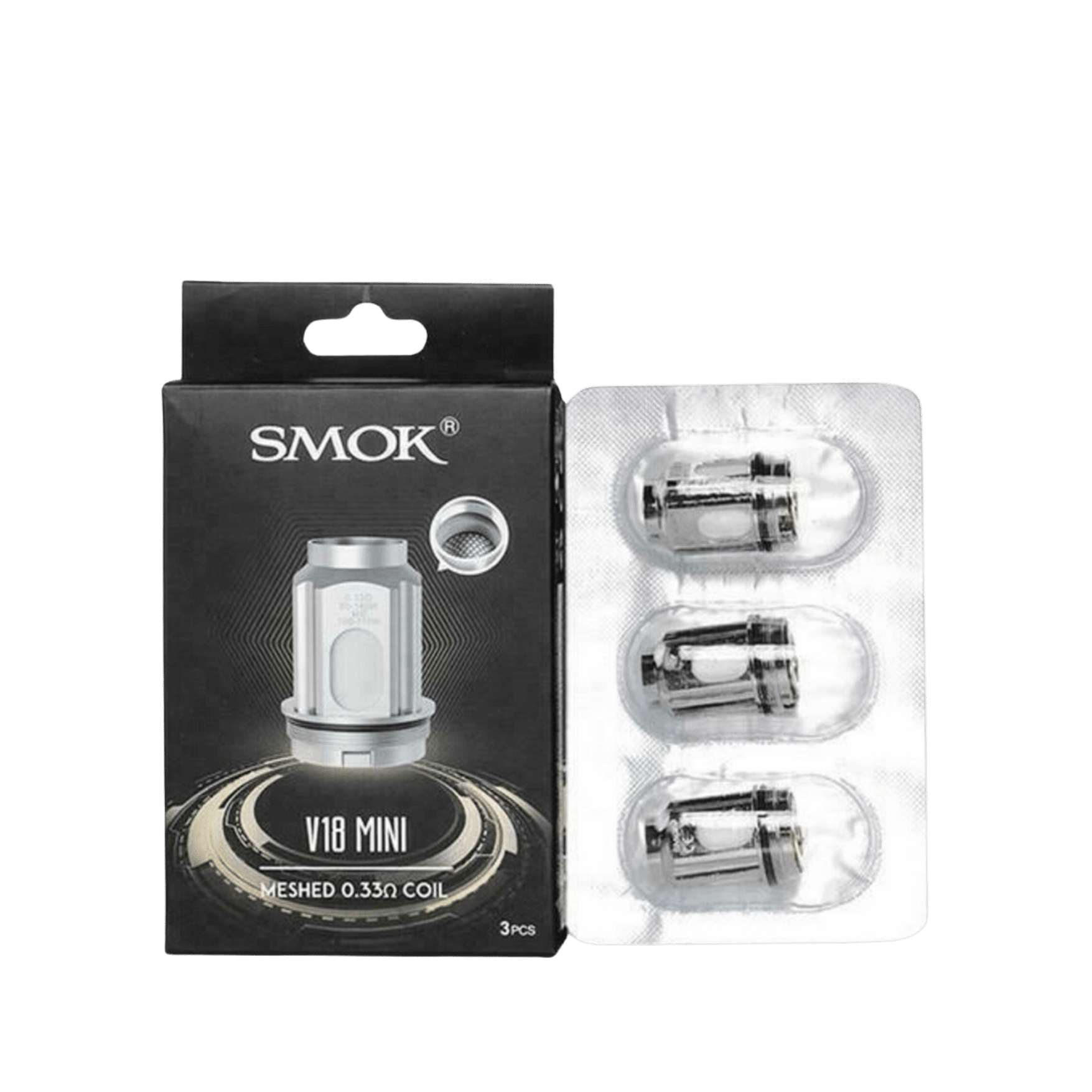 Smok - V18 Mini Meshed 0.33Ω - Coils (Box of 3)