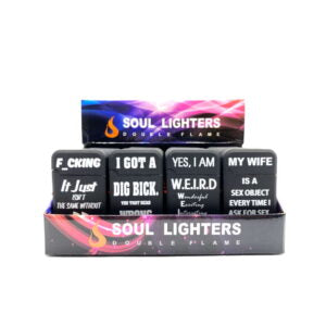 Soul Lighters - Durable Doble Flame Rock Solid - Disposable Lighters (Box of 20) - MK Distro