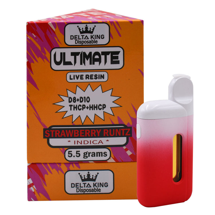 Delta King - Ultimate Live Resin (D8 + D10 + THCP + HHCP) - Hemp Disposables (5.5g x 6) - MK Distro