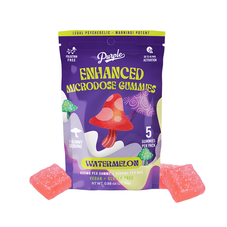 Purple - Enhanced Microdose (Vegan + Gluten Free) - Gummies & Edibles (3000mg x 10) - MK Distro