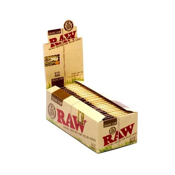 RAW - Organic Hemp 1 1/2 Size - Rolling Papers (25 x 33 Papers) - MK Distro