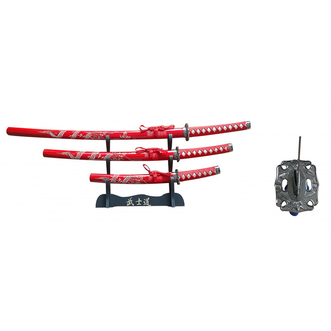 RT-5003 3 Pcs Samurai Sword Set, 40" Overall (6/-/43*13*12/39) - MK Distro