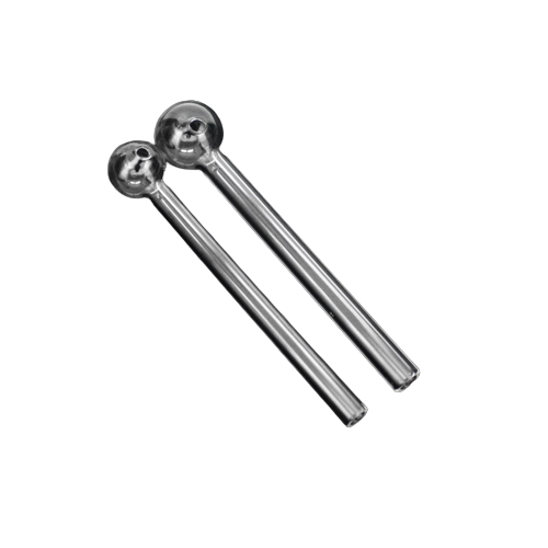 OB 6" LOOSE CLEAR TOBACCO PIPE - MK Distro