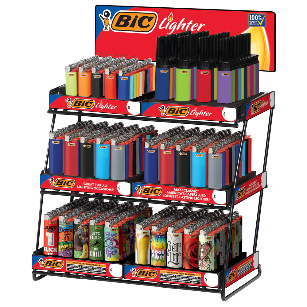 BIC® Display' 6 Tier Powerhouse Lighter Display w/ EZ Reach 290 count - MK Distro