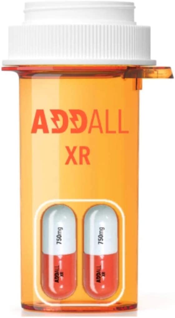 Addall XR Brain Boost Supplement 750 mg/Capsule - MK Distro