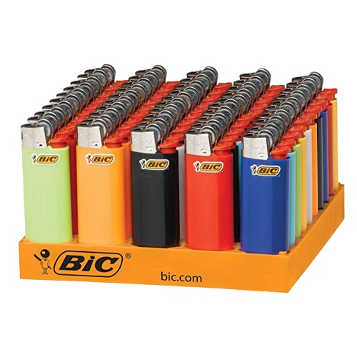 BiC Mini - Classic Series - Pocket Lighters (50-Count Tray) - MK Distro