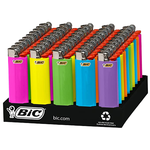 BiC Maxi - Classic Series - Pocket Lighters (50-Count Tray) - MK Distro