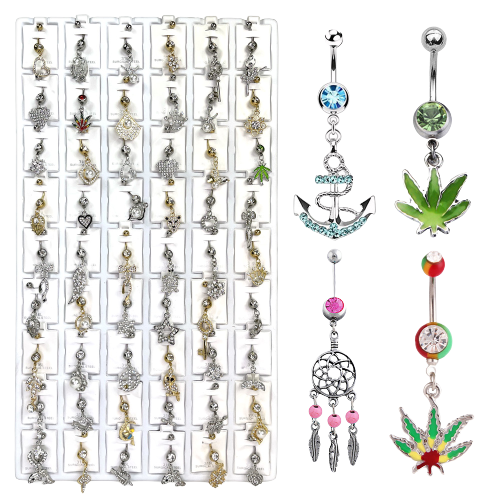 REFILL TRAY,BELLY PIERCING DANGLE X 54 PCS - MK Distro