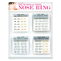 MINI DISPLAY NOSE RING SET 96PC 24PC X4 - MK Distro