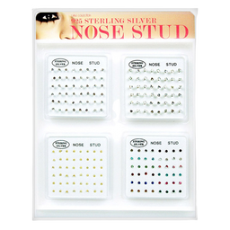 MINI DISPLAY NOSE STUD SET 192PC 48X4 - MK Distro