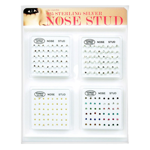 MINI DISPLAY NOSE STUD SET 192PC 48X4 - MK Distro