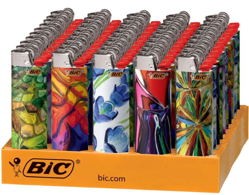 BiC Maxi - Special Edition Blown Glass Series - Pocket Lighters (50-Count Tray) - MK Distro