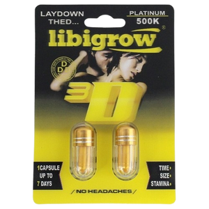 LIBIGROW 3D PLATINUM 500K DOUBLE PACK MALE ENHANCEMENT CAPSULES - MK Distro