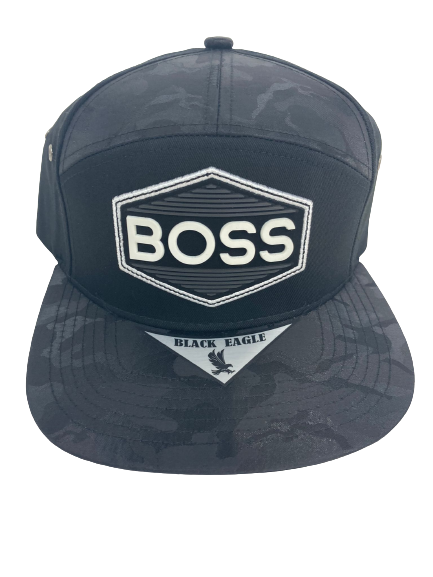 Adjustable Baseball Hat - BOSS (Black/Camo) - MK Distro