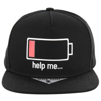 Adjustable Baseball Hat - Help me... (Solid Black) - MK Distro