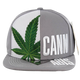 Adjustable Baseball Hat - CANNABIS Marijuana Green Patch (Gray) - MK Distro