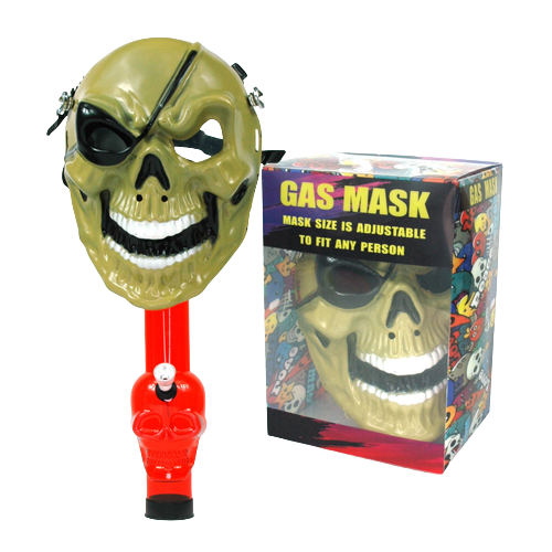 CHARACTER GAS MASK WITH PIPE,S1 SKULL 24PC IN A MASTER CASE - MK Distro