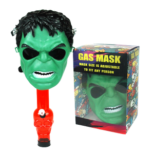 CHARACTER GAS MASK WITH PIPE,S3 HULK 24PC IN A MASTER CASE - MK Distro