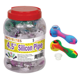 4.5" 3pc Silicone Pipe NV-TA-3SPJ-20 (20ct Jar) - MK Distro