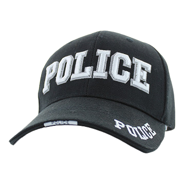 Adjustable Baseball Hat - Police (Solid Black) - MK Distro