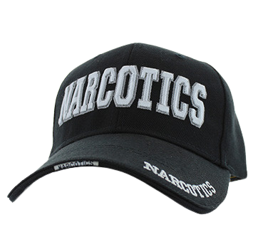 Adjustable Baseball Hat - NARCOTICS (Solid Black) - MK Distro