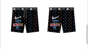 Just Screw It Basket Ball Shorts - MK Distro