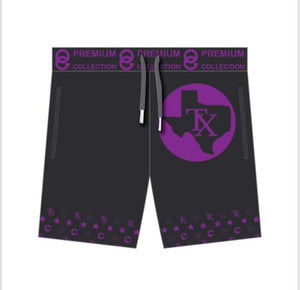 OG TX Swat Pants Shorts Purple & Black - MK Distro