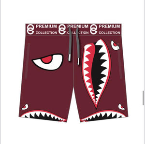 OG Shark Teeth Swat Pants Shorts Red - MK Distro