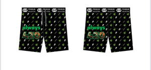 Always 420 with Weed Leaf Basket Ball Shorts - MK Distro