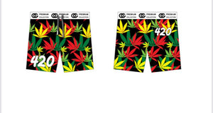Marijuana 420 with Rasta Basket Ball Shorts - MK Distro
