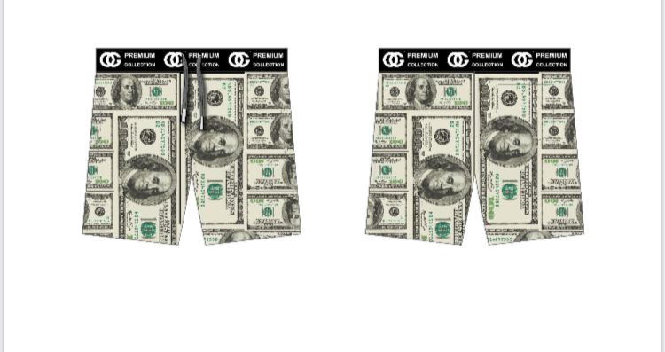 Dollar Bills Basket Ball Shorts - MK Distro