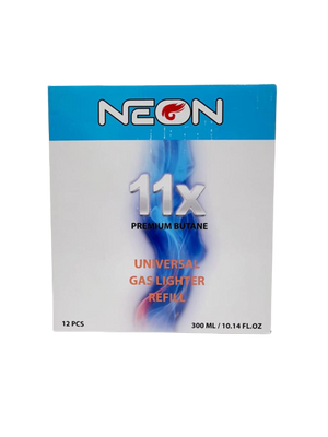Neon 11x Premium Butane - Universal Gas Lighter Refill (12 x 300mL) - MK Distro