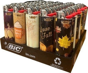 BiC Maxi - Special Edition Autumn Fall Series - Pocket Lighters (50-Count Tray) - MK Distro