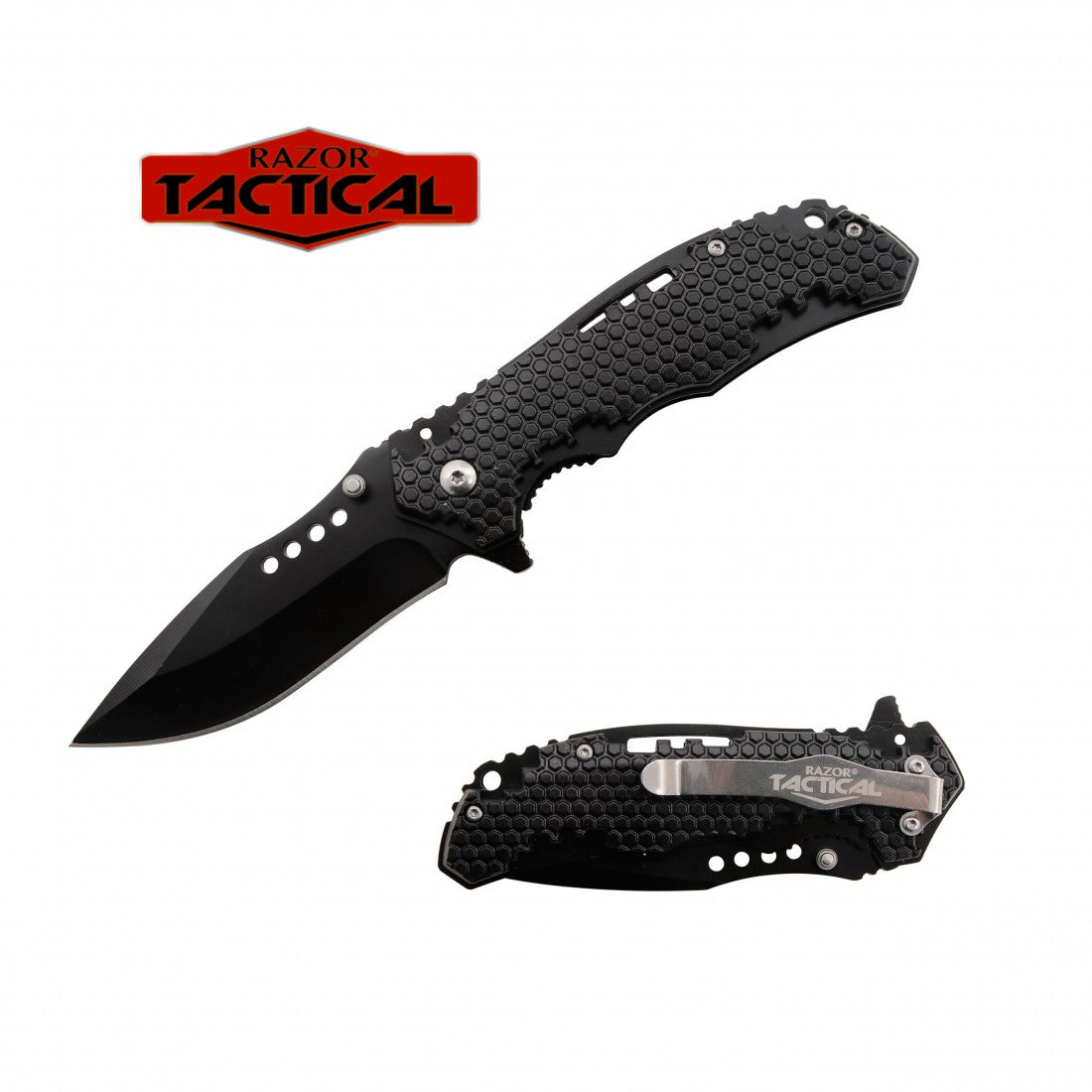 Honey Comb / Blue Blade Assisted Knife w/ABS Handle (120/12/12*9*16/38) -RT-7090 - MK Distro